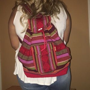 New Mexican handwoven boho chic bohemian backpack